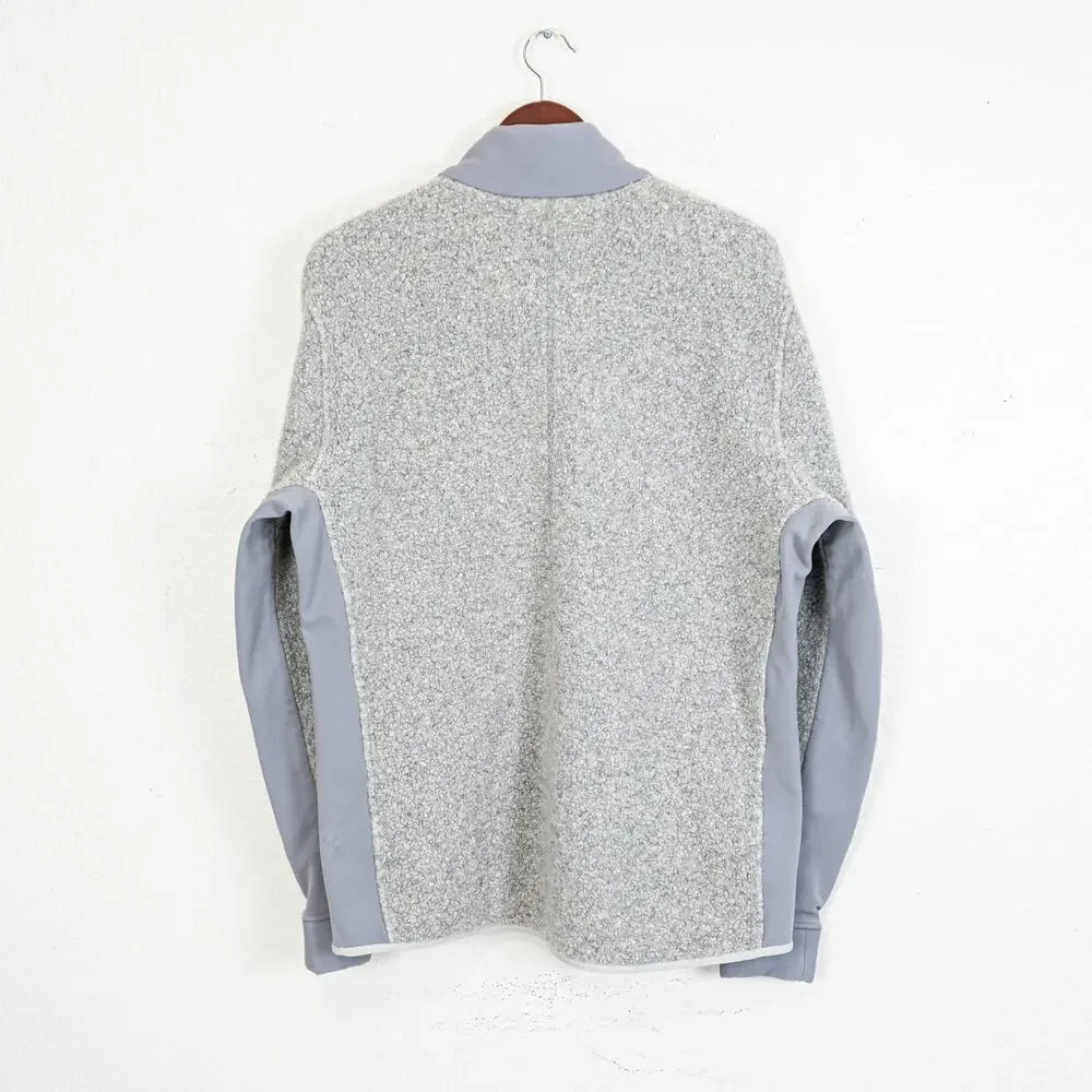 Lululemon Tundra Trek 1/2 Zip Pullover jacket Sherpa Fleece gray Large